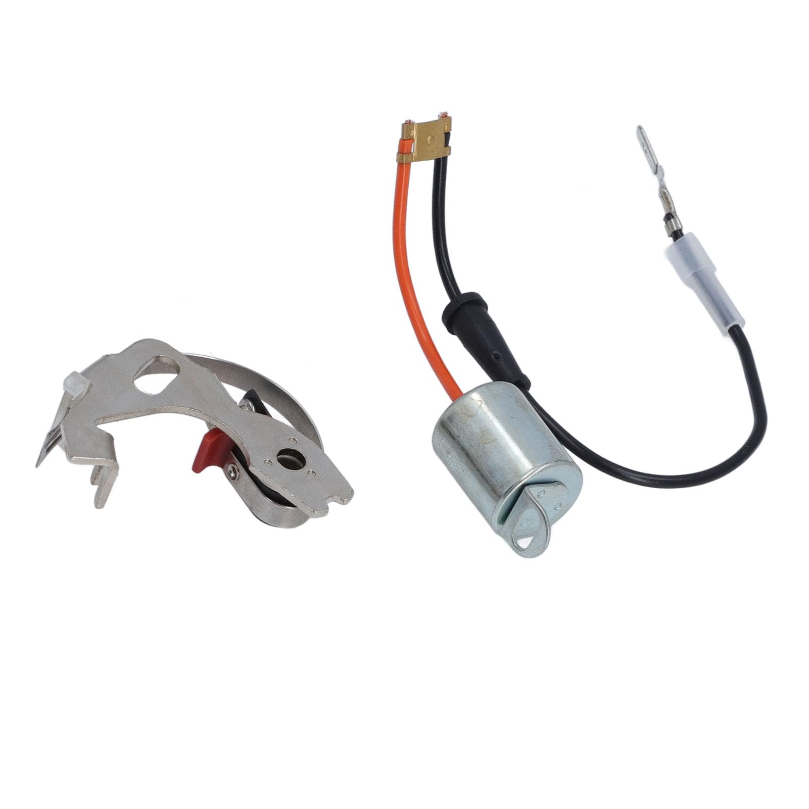 Verteilerpunkte und Kondensator-Set Premium langlebiges, verbessertes Leistungszündsystem für Lucas Typ 43D4 43D6 45D4 45D6 Verteiler Metall ABS 2-teilige Komponenten