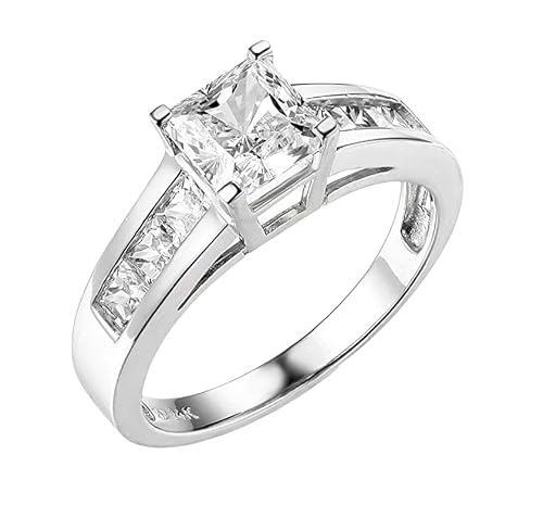 2 carat princess cut diamond engagement ring