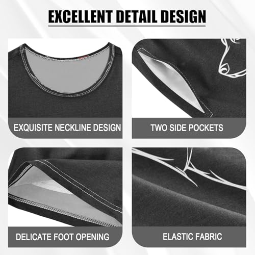 ALAZA Hipster Black Dachshund Dog Pajamas Set Short Sleeve Cotton Sleepwear Summer Pjs 2 Piece 5-14Y4