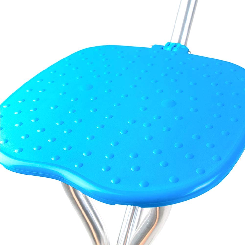 Bastón Plegable con Mango ergonómico con Asiento 5 muletas de luz LED de Altura Ajustable HGCHH