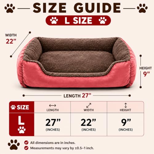 Image of SITSNOOZE Reversible Orthopedic Donut Dog Bed Large Size for Pets 10 to 20 kg Washable Cotton Sofa for Labrador, German Shepherd and Golden Retriever (Brown & Rose Gold, L)
