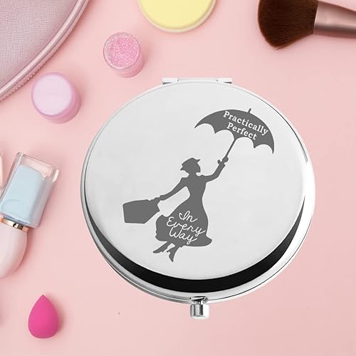 Miniatura 7 de KEYCHIN Mary Qoute Pocket Mirror Mary Fans Gift Practically Perfect in Every Way Umbrella Compact Mirror for Women Girls (Practically Perfect