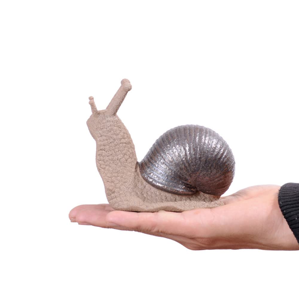 Escargot en céramique d'art pour décoration de jardin et pot de succulente