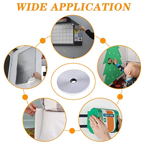 PANYI 8M Klettband Selbstklebend Klett Klebebandv Superstarkes Doppelseitiges Klebeband Doppelseitiges Klettband Selbstklebend Geeignet für Zuhause,Küche,Büro(20 mm Breit,Weiß)