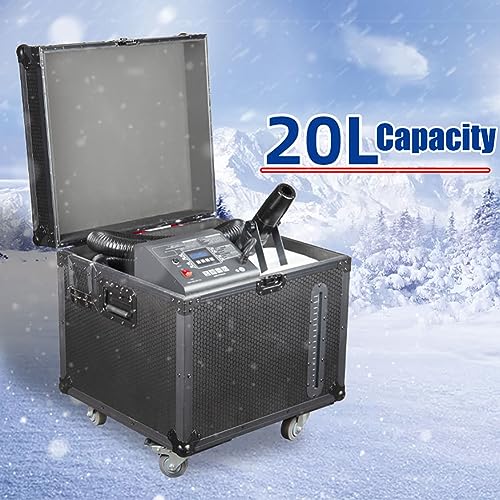 Máquina de nieve escénica de 1500 W, máquina silenciosa para nieve comercial, con tubo de extensión de 10 m / estuche de transporte / control remoto miniatura 3