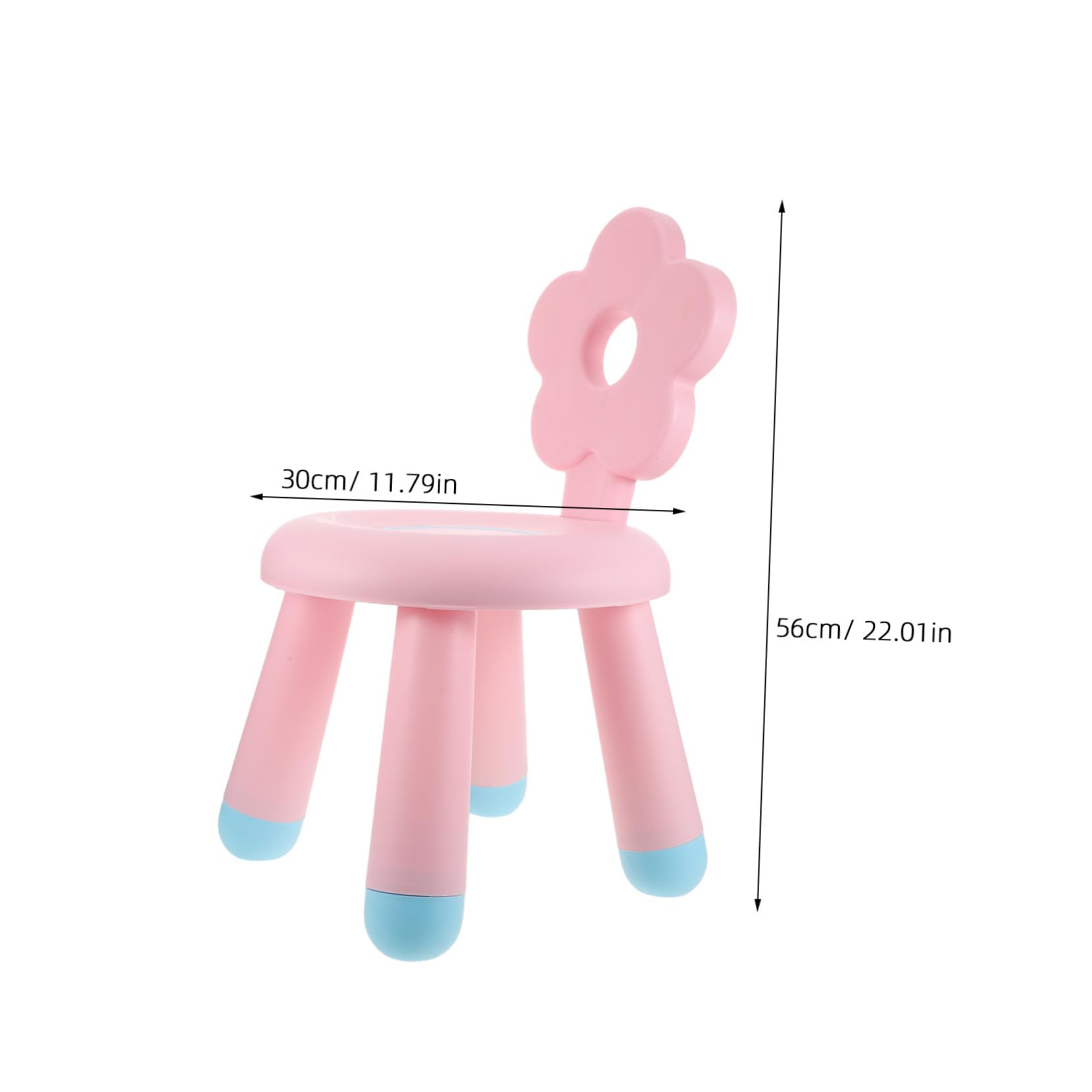 Kinderhocker aus Kunststoff, Rosa, Dicker Trittschemel für Kinder | Küchen und Duschbereich, Tragbar als Kleiner Schuhwechselhocker, Stabile Ausführung