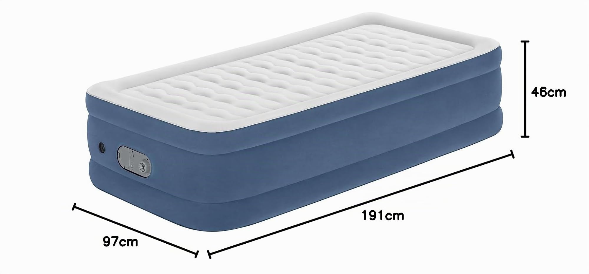 Bestway 75" x 38" x 18"/1.91mx 97cm x 46cm Colchón de Aire AlwayzAire Doble Bomba Doble incorporada