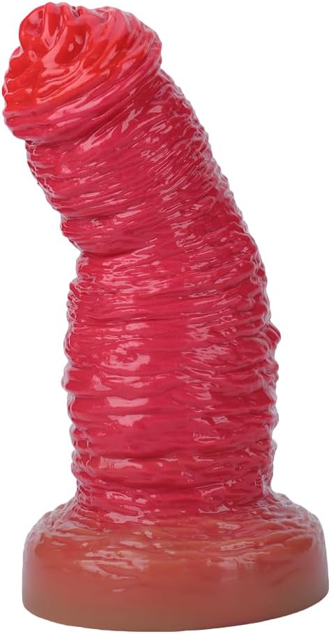 8.51in Anal Dildo Prolapse Silicone Anal Sex Toys for Women Men Couples, Gay Sex Toys, Prostate Massager Adult Sex Toys & Games,Blood-red Prolapse for Those who Prefer Maximum Realism(M)