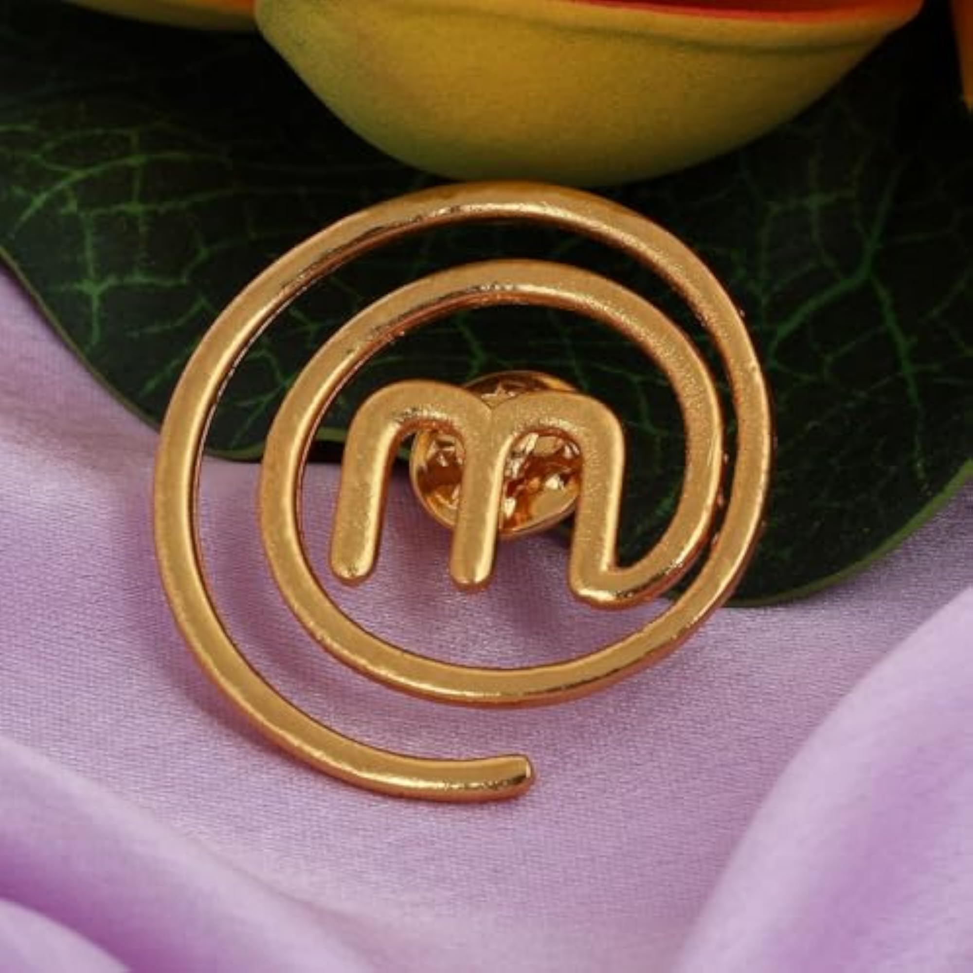Gold Plated Master Chef Brooch Pin for Culinary Lovers