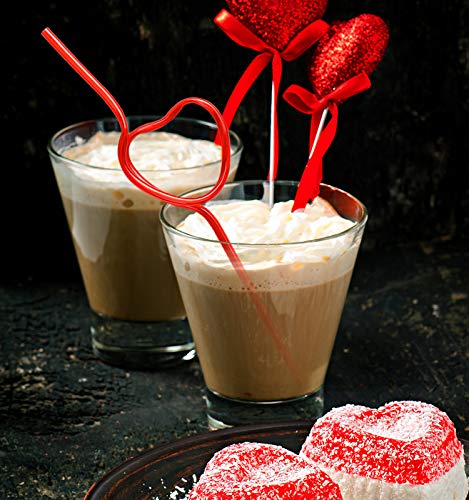 Pitillos de plástico reutilizables para fiestas Día de San Valentín miniatura 2