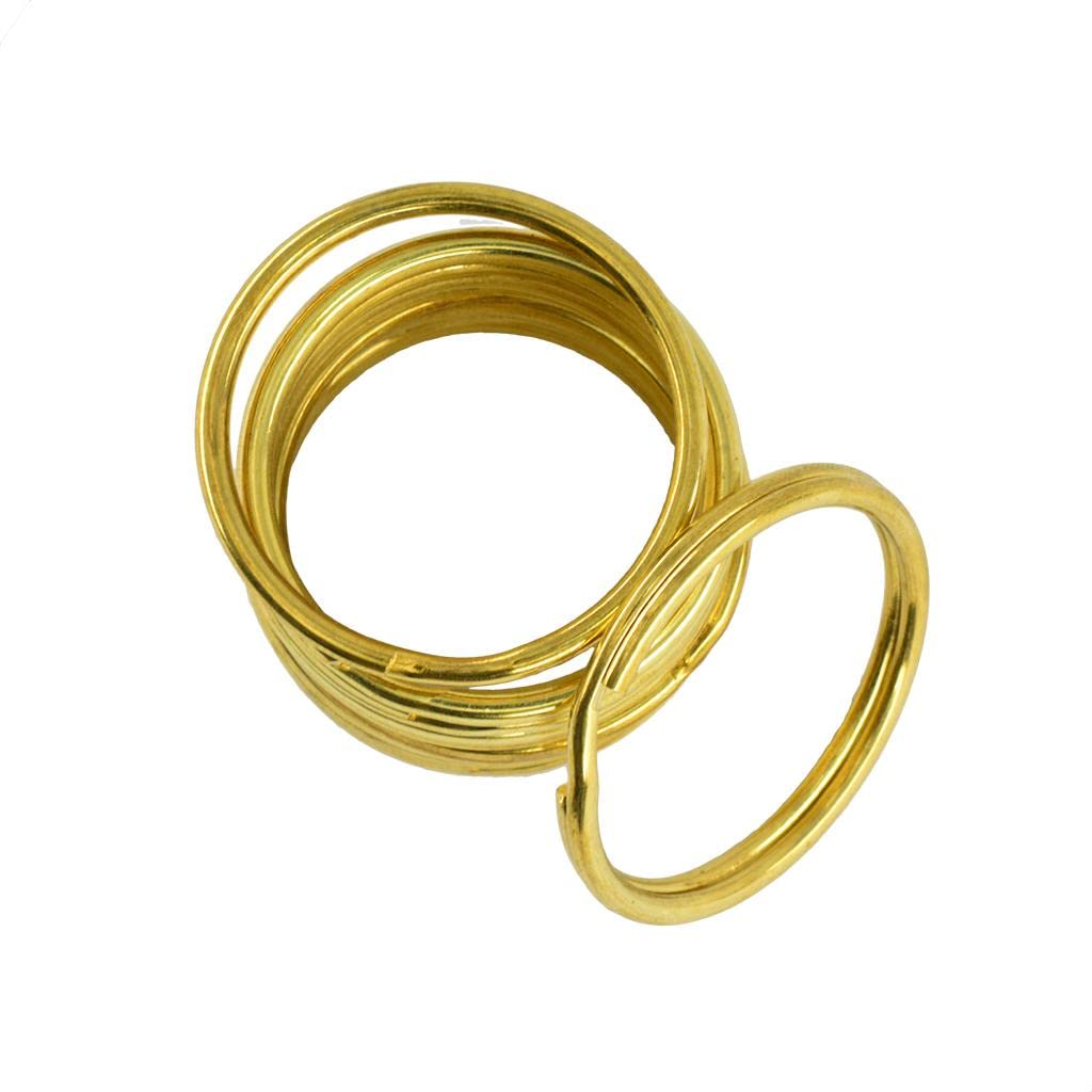 10 sztuk mosiężnych okrągłych kółek na klucze z łańcuszkiem do torebki zapięcie pętla ustalenia DIY 35 mm