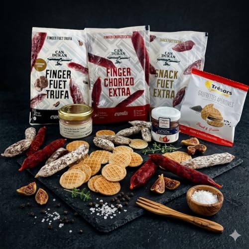 Coffret Charcuterie Apéro – Fuet, Chorizo, Snacks – Panier Gourmand Cadeau – Livraison 1 Jour