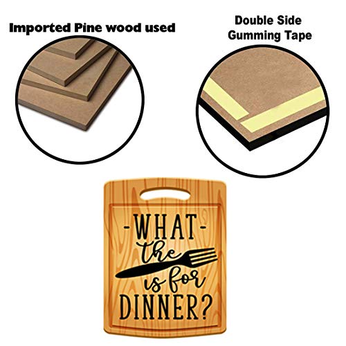 Image of PNF Poster And Frames Chopping Board is the heart of home Wall art & Door Hanging Frame For Kitchen, Dining, restaurants Decor | Walland home Decor for Living Room | Room Decor Wall Decor Items For Bedroom | decoration (Wooden, 11x9 Inch,brown)-51-4