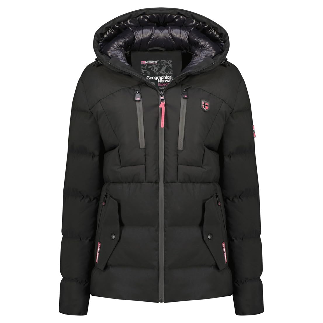 Geographical Norway Parka da donna modello CACHOT colore nero taglia M, Nero , M