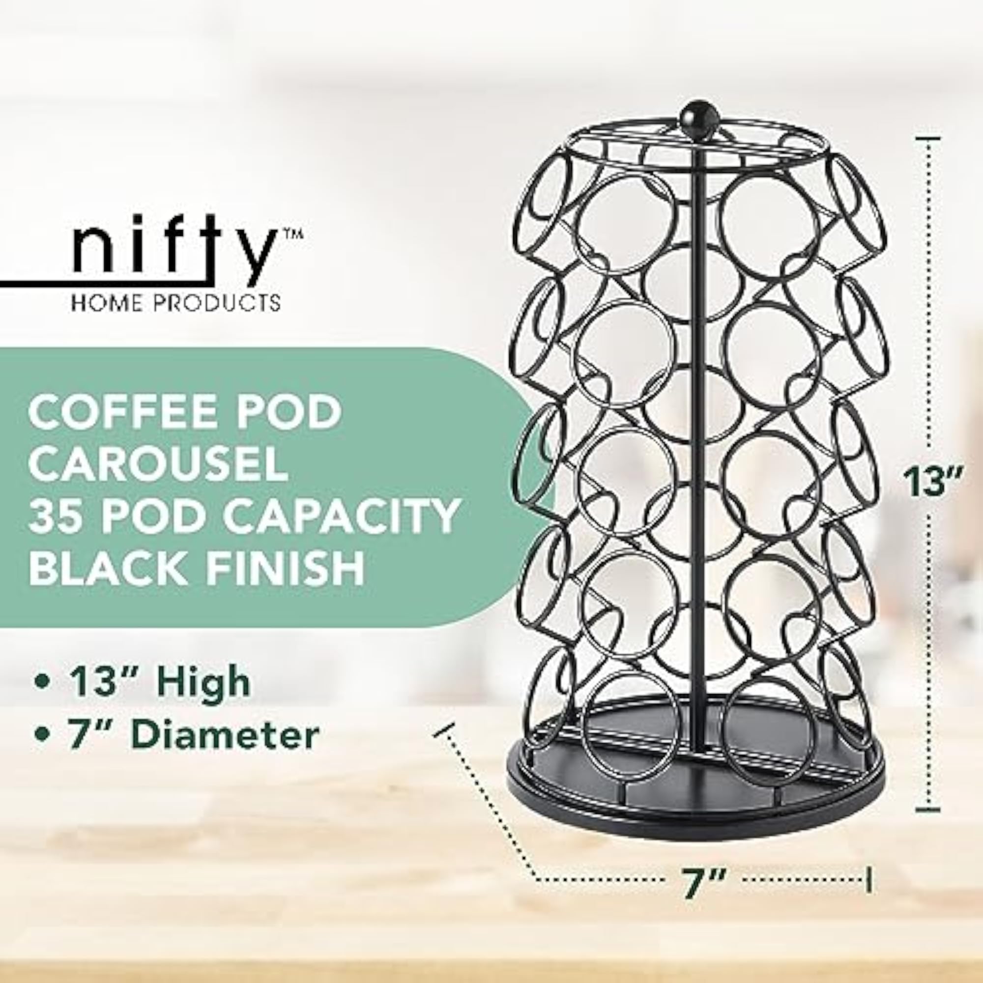 K-Cup Carousel - Holds 35 K-Cups in Black