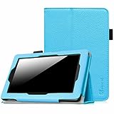 Fintie Folio Case for Fire HD 7 Tablet (2014 Oct Release) - Slim Fit Leather Standing Protective Cover with Auto Sleep/Wake Feature (will only fit Fire HD 7 4th Generation 2014 model), Blue