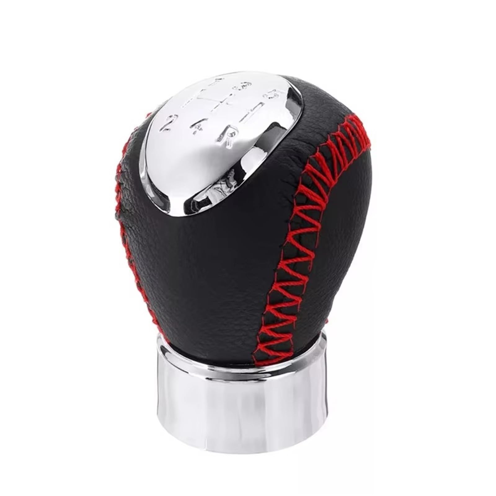 WSBOJXTH Gear Stick Compatible with Mazda for 323/323F BJ 1998-2004 for 626 GF/GW 1997-2002 for PREMACY CP 1999-2005 5 6 Speed MT Gear Shift Knob(Red Stitch 5-Speed)