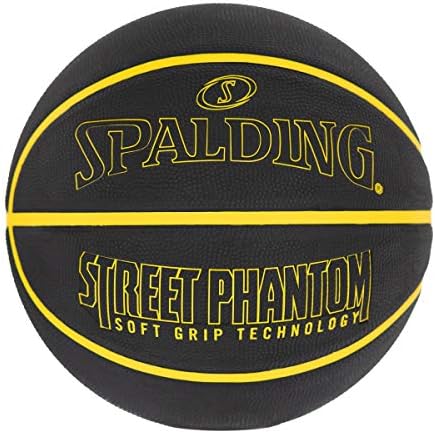 Spalding Street Phantom Rubber Moulded Indoor/Outdoor Basketball with Butyl Bladder + Free Air Pin