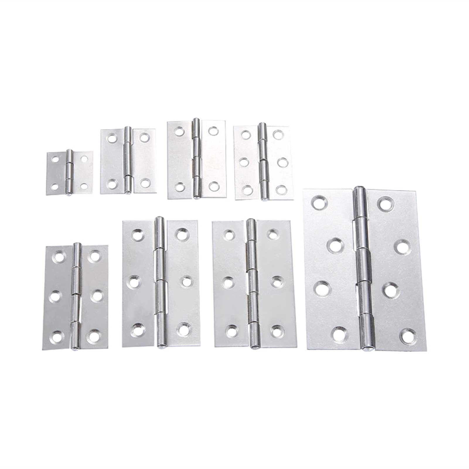Door Hinge,Hinge, 5Pcs 1/1.5/2/2.5/3 Inch M-INI Flat Hinge Stainless Steel Cabinet Doors Windows Hinge Wooden Box DIY(36x27x0.6mm)