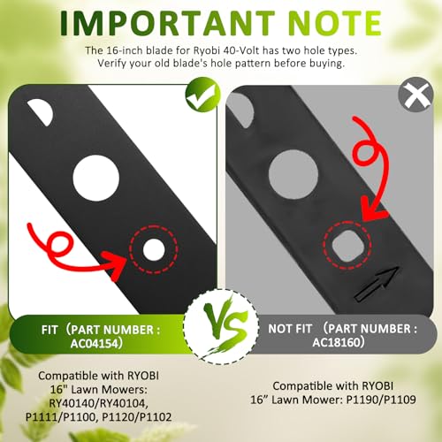 Foifatt Lawn Mower Blade Hole Pattern