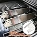 Hisencn Repair Kit for Master Forge 1010037, 1010048 Gas Grill Models, Stainless Steel Burners, Stainless Steel Heat Plates Replacement Parts, Grill Replacement Parts for Master Forge