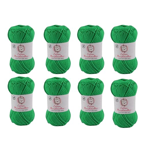 Image of NESTNHAVEN Cotton Marshmallow 100% Cotton Yarn - (50 g, 130 m) - Luxury Yarn for Crochet, Amigurumi, Embroidery, Toys, Garments, Flowers and Hobby Projects (Paris Green) |