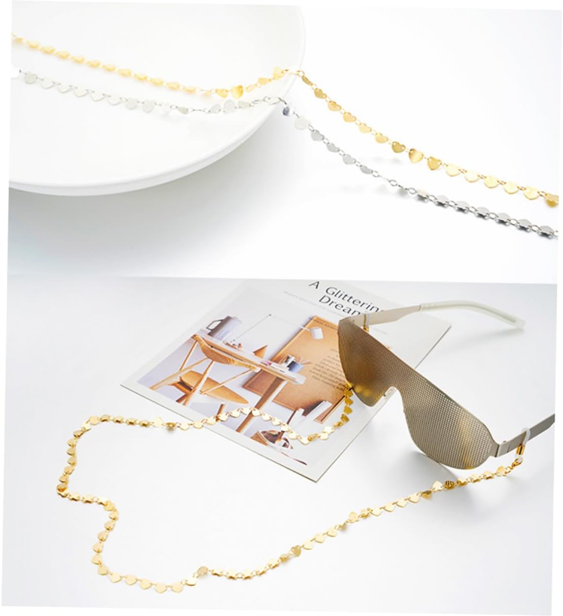 Veemoon Glasses Chain Sunglasses Holder Eyewear Safety Strap Eyewear Retainer Anti-slip Chain Glasses Strap