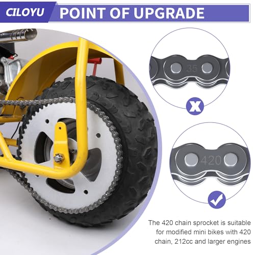 Image of High Torque 420 Sprocket 60 Tooth 37mm Bore Replacement for Mini Bike Coleman CT100U CC100X Baja Doodle Bug DB30 Motovox MBX10 MBX11 RB100 B100 Monster Mega Moto MMB80 105cc Accessories Parts