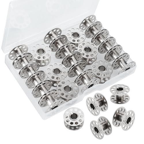 Metal Bobbins for Sewing Machine Universal Sewing Bobbins Compatible with Singer Brother Janome Bernina etc. Class 15 Size Ideal for DIY Sewing Thread Winding Quilting Embroidery28PCS
