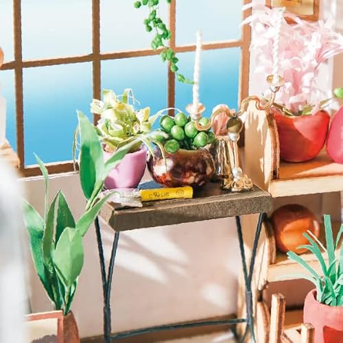 Rolife Diy Miniature House Kits, Tiny Model House For Adults To Build, Mayberry Street Miniature Model Kit With Light, Diy Crafts/Birthday Gift/Home Decor For Family And Friends (Emily's Flower Shop) #TOP4