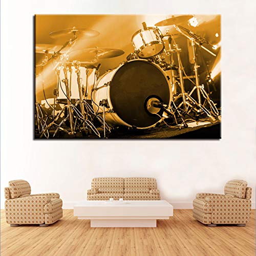 Kit de batterie abstrait affiche murale 80x110 cm peinture sur toile