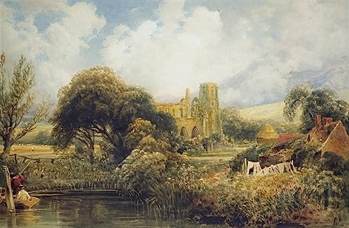 Tableau Toile Llandaff de Peter De Wint par SERENDIPITP Décoration Murale 60x90cm