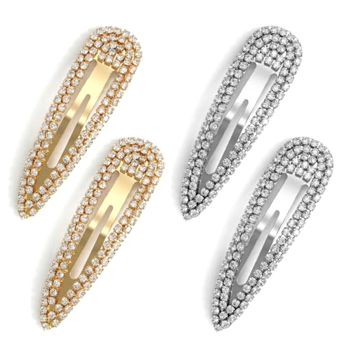 4 piezas pinzas de cabello con cristales brillantes miniatura 1