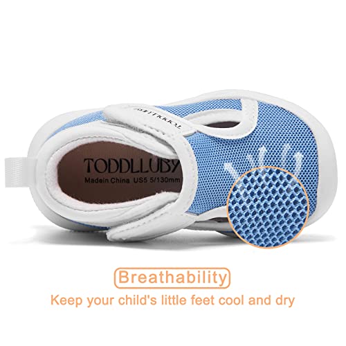 Baby Walking Shoes Boys Infant Soft Sole Sneakers Toddler Lightweight Non-Slip Breathable Mesh First Walker Shoes 6 9 12 18 24 Months Blue 12-18 Months Infant #TOP4
