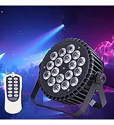 Par Lights, TCQQ 10x PAR18 LED Bulbs 180W DMX 512 8CH Spotlight Flood Light Bulb, for DJ Disco Pa...