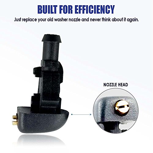 Mean Mug Auto 7133-232314E (Two) Front Windshield Washer Nozzles - Compatible With Chevrolet (Chevy), Gmc, Pontiac, Hummer - Replaces Oem #: 15173510, 20820073 #TOP3