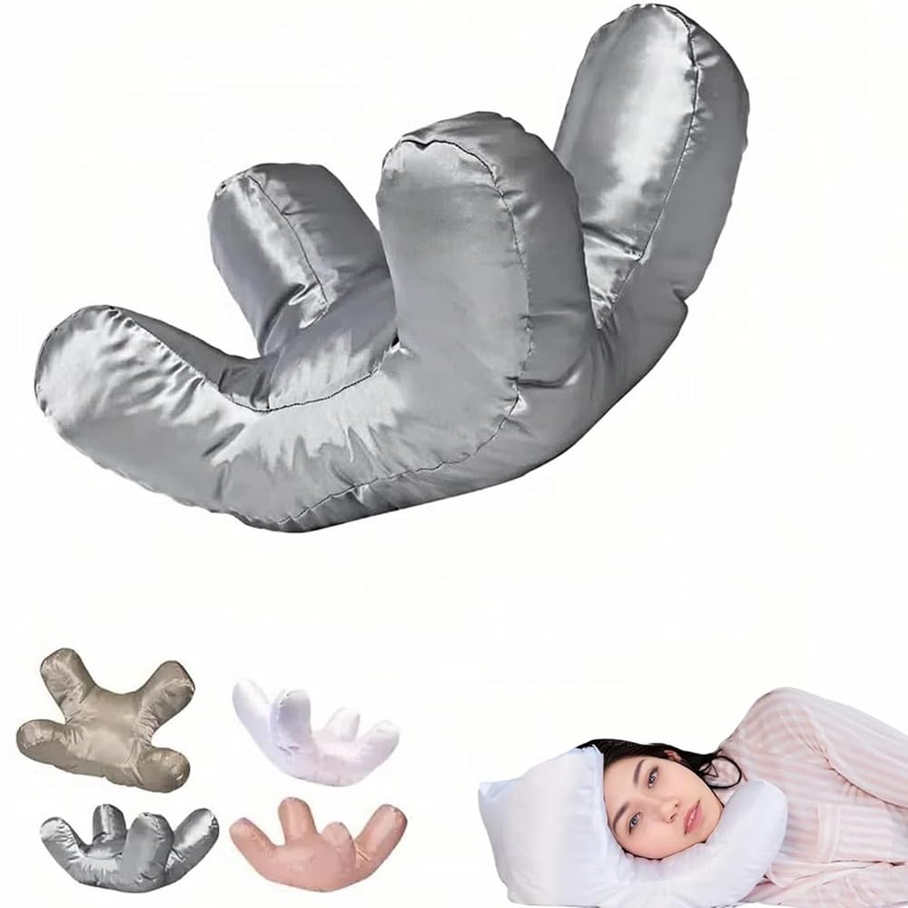 Oreiller anti-rides visage à absorption des chocs pour sommeil latéral et dos