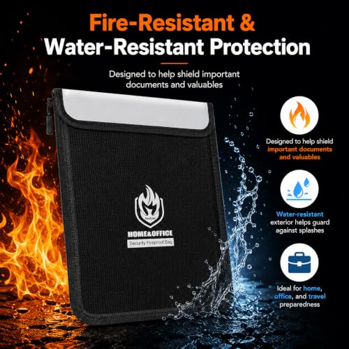 4 Pack Fireproof Document Bags
