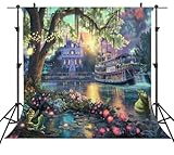 Palace Photography Background Fairy Tale Prince Princess Happiness Frog Castle Photography Background Studio Props (6x6ft-polyester)