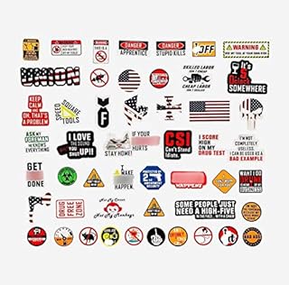 50 Pack GregCo Hard Hat Stickers, Tool Box Decals, Adult Crude Funny Stickers