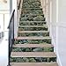 REDAMANCY Green Tree Forest River Mountain Landscape Nature Peel and Stick Vinyl Stair Riser Decals Staircase Tile Stickers Decor Modern Marble Decoration Self-Adhesive(14 Pcs)
