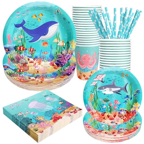 Recheel Under the Sea Birthday Party Supplies Decorations, Ocean Theme...