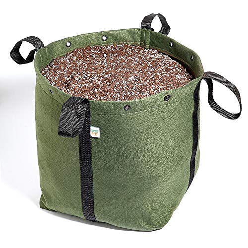 Vaso Feltro Plantas 50 Litros Com Alças - King Pot (Verde)