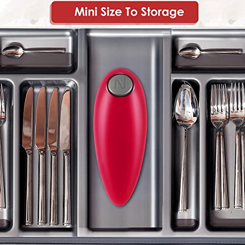 One Touch Battery Operated Electric Can Opener Open Most Can No Sharp Edge, Best Kitchen Gadgets For Seniors, Arthritis, And Chef, Electric Can Openers For Kitchen Food-Safe Magnetic Catches Cover #TOP5