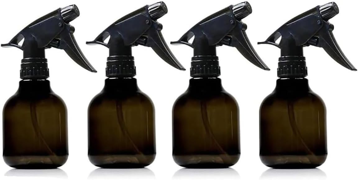 4 Pcs Spray Bottles, 250ml Empty Plastic Spray Bottle with Adjustable Trigger Mist to Stream And Off Modes, for Hair and Cleaning Solutions