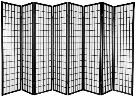 Legacy Decor 8-Panel Japanese Oriental Style Room Screen Divider Black Color Legacy Decor 8-Panel Japanese Oriental Style Room Screen Divider Black Color