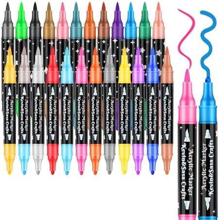 Acrylic Paint Markers 24 Colors Dual Tip – Laser Pen Body view 7