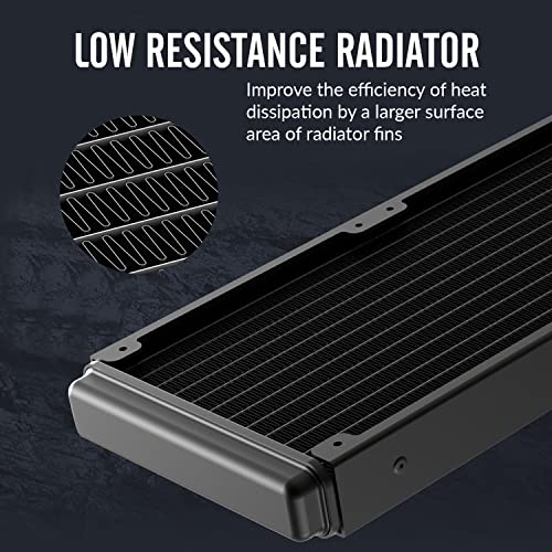 dracaena.io 240mm AIO CPU Cooler - Single, Quiet PWM Fan for Small Form Factor PC with ARGB Controller & Aluminum Radiator - for AMD Ryzen 3/5/7, Intel TDP 180W, LGA 1700/1200/115X (Black) - Image 9