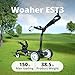 EST3 All Terrain Electric Golf Cart, Automatic Sensing Driving Golf Cart, 35-40 KM Ultra Long Driving Distance 5 Tires Dual Motor Golf Push Cart (EST3 Golf Cart, Black White Cart, Black White Cart)