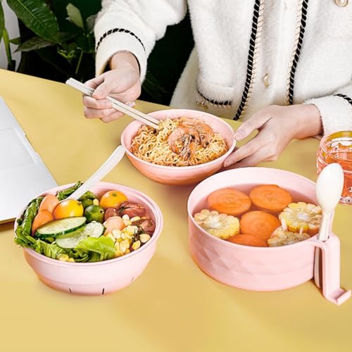 Ramen Cooker Ramen Bowl Set with Chopsticks 33oz Microwave Noodle Bowl Black - Picture 14 of 27